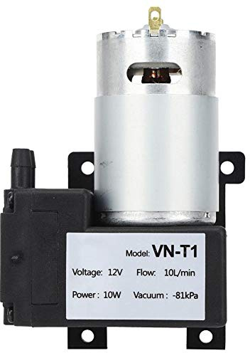 Mini Vacuum Pump DC 12V Quiet Adjustable Suction 10L min 81kPa Electric Air Trap Pump for Workshop Lab Engineering Plastic Portable 1 Pack