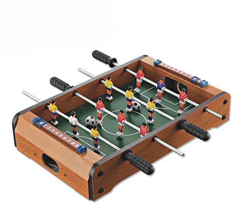 14 Inch Foosball Table, Wooden Soccer Game Tabletop, Mini Indoor Table Soccer Set for Game Rooms, Parties, Family Night