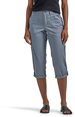 Lee Women's Ultra Lux Comfort with Flex-to-Go Cargo Capri Pant Tech Gray '18