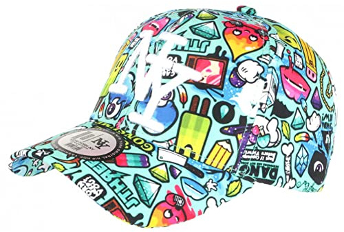 Hip Hop Honour Casquette Enfant Turquoise City Original Lisky NY Baseball de 7 à 11 Ans