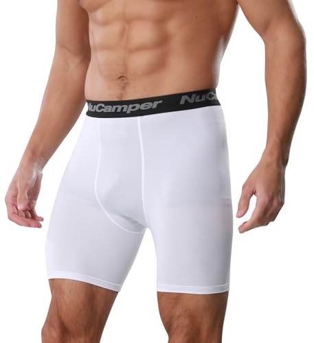 NuCamper Mallas Running Hombre Cortas Pantalones Cortos Compresión Hombre Pantalones Cortos de Capa Base Pantalones Cortos Deportivos de Secado Rápido para Ciclismo, Fútbol, Entrenamiento, Baloncesto