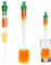 TULEBOLIAN 5-in-1 Multifunctional Bottle Cleaner Brush Set - Long Handle Light Green Cleaning Brushes for Baby Bottles, Straws, Kettle Spouts, Narrow Bottles & Cup Crevices with Soft Bristles (red)
