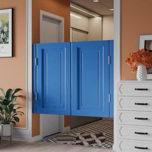 Porte a Battente Porte da caffè Interne in Legno massello Porte da caffè per saloni Porte da fienile a Battente con Chiusura Automatica Portico Bar,C,W70xH90cm(27.6x35.4in)