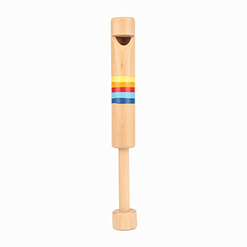 Fischio di Flauto di Legno, Push & Pull Flauto Fipple Piccolo Strumento Musicale Giocattolo per Bambini