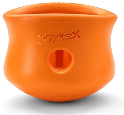 West PAW Zogoflex Toppl Leckerli-Spender Hundespielzeug Puzzle - Interaktives Kauspielzeug für Hunde - Hundespielzeug für Moderate Kauer, Apportieren, Fangen - Hält Trockenfutter, Leckerlis, XL,