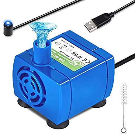 Nicfaky Bomba de Repuesto para Fuente de Agua para Gatos y Mascotas, Motor DC160 para Redonda con Tapa