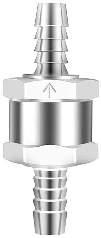 AUTOZOCO Válvula de Retención de Combustible, Válvula de no retorno de combustible, Unidireccional sin Retorno, Presión de trabajo 2.9-87 psi (0.2-6 bar), Temperatura de operación 30º a 130º, 10 mm