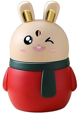 Palillero Dispensador Caja de palillos de dientes de conejo bonito, dispensador de palillos de dientes tipo prensa de empuje, soporte for tarro de palillos de dientes, dispositivo práctico for el hoga