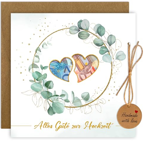 Luckeey Geldgeschenk Hochzeit Verpackung, Geschenke zur Hochzeit karte Hochzeit, Originelle Hochzeitskarte Geldgeschenk, Personalisierte Geschenke zur Hochzeit Brautpaar