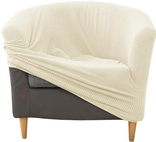 moismk Housse de Fauteuil Club 1 Place avec Accoudoirs Extensible Housse de Chaise Chesterfield Cabriolet, Couverture de Protecteur Chaise pour Mariage Salon, Cuisine(Color 3)