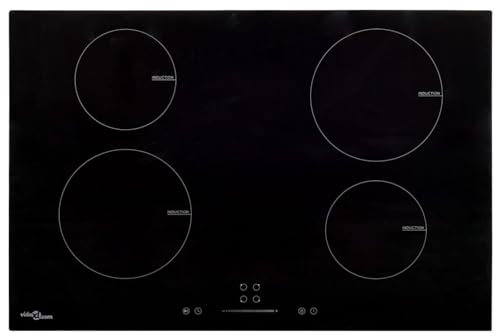 Swpsd Induction Hob with 4 Burners Touch Control Glass Electric Dining Cooker Built-in Domino Hob Kitchen Appliance Home 77 cm 7000 W