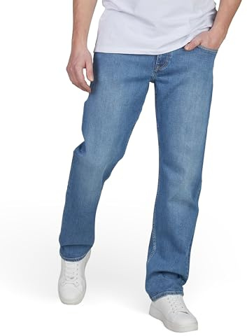 Cross Pantalones vaqueros para hombre, elásticos, cómodos/relajados, pantalones vaqueros Antonio, color azul y negro, 30, 31, 32, 33, 34, 36, 38, 40