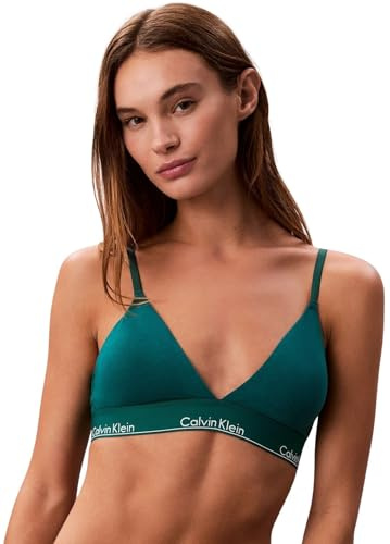 Calvin Klein kvinnors lätt fodrad triangel LV00QF8498 triangel, grön (torv), S, Grön (Torv), S