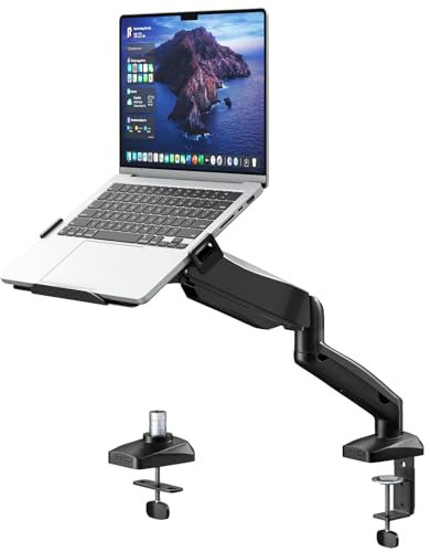 STANDOPIA Soporte de sobremesa para portátil 2 en 1, para portátil de 11,6-17,3'' y Monitor de 17-32'', soporta hasta 9 KG, VESA 75/100 mm