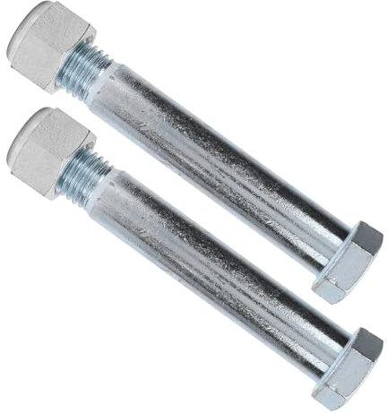 2 perni per escavatore in acciaio al manganese 25 mm resistenti all'usura, collegamento per escavatore, accessori per perni per escavatore, dado per perni con autobloccaggio