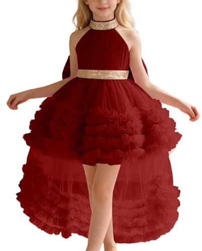 Genérico Vestido Princesa Niña 4 AñOs Azul Vestido de Infantil con y Detalles para Ocasiones Formales y Eventos