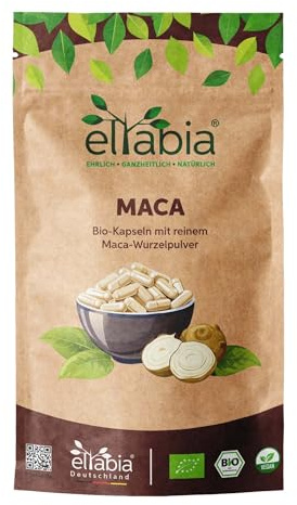 Organic Maca Capsules 1000 Pieces from Peru, High Dose 3720 mg Daily Dose, Raw Food Quality, 100% Pure without Additives, Vegan Maka Root