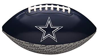 Wilson American Football NFL CITY PRIDE, Dallas Cowboys, Mischleder, Für Freizeitspieler, Blau/Silber, WTF1523XBDL