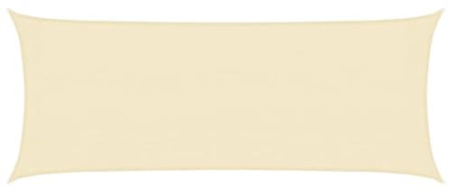 vidaXL Toldo de Vela Parasol Lona Protector Solar Sombra de Patio Jardín Terraza Balcón Parque Infantil Exterior Crema HDPE 160 g/m² 2x4,5 m