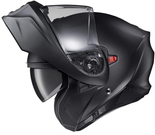 ScorpionEXO GT930 Open Full Face Transformer Adult Motorcycle Helmet Bluetooth Ready Speaker Pockets DOT ECE P/J Approved Solid (Matte Black - Large)