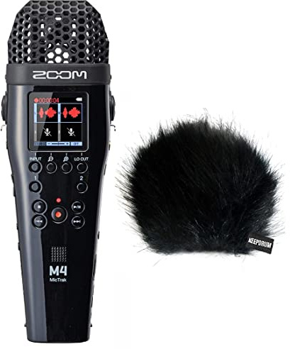 Zoom M4 MicTrak 4-Kanal Audio Recorder + keepdrum Fell-Windschutz WSBK