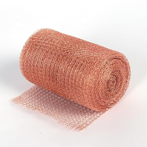 zfyanssee Pure Copper Mesh, 6metre/9metre/12metre Pure Copper Mesh Roll Knit Copper Mesh for Mouse Hole Filler,for Fill Fabric, garden, kitchen, yard etc. (12.7cm*6M)