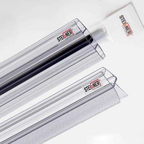 STEIGNER Juego de juntas de mamparas de ducha rectangulares para vidrio de 6-8 mm: 100cm rectangulares UK03 + Set 2