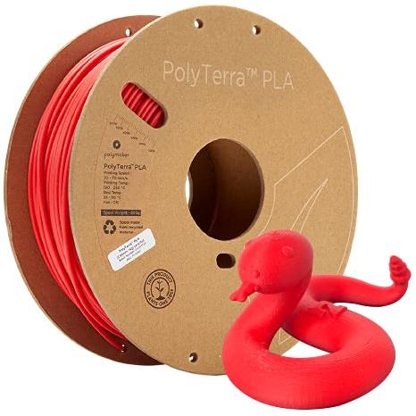 Polymaker 70827 PolyTerra PLA Filament PLA 2.85mm 1000g Rot (matt) 1St.