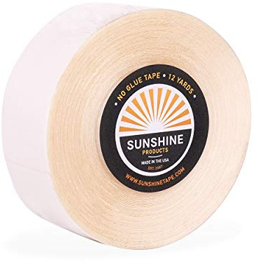Sunshine Tape | No Glue Wig Adhesive Tape Roll | 1 x 12 YDS | Double Sided, Medical Grade | Toupee and Wig Tape