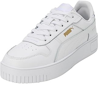 PUMA Carina Street, Zapatillas Mujer, Puma White Puma White Puma Gold, 38.5 EU