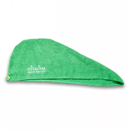 ahuhu Beautiful Hair Towel (60L x 20B cm) – grüner Haarturban für weniger Reibung & Bruch während des Trocknungsprozesses, feuchtigkeitsabsorbierendes Handtuch, Haarpflege für kräftiges Haar