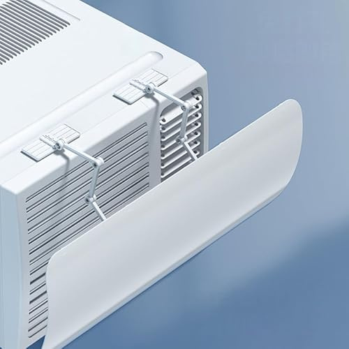 Ac Vent Deflector, Air Conditioner Deflector for Window Units, Vent Air Deflectors, Made of PVC Easy to Install, Freely Cut, White