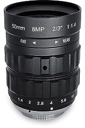 BINGNU Objectif Zoom, Objectif à focale Variable, Objectif De Caméra Industrielle De Vision Industrielle 8MP CS 50mm Objectif À Focale Fixe 8MP 2/3 Pouces pour vidéo industrielleVidéo Industrielle