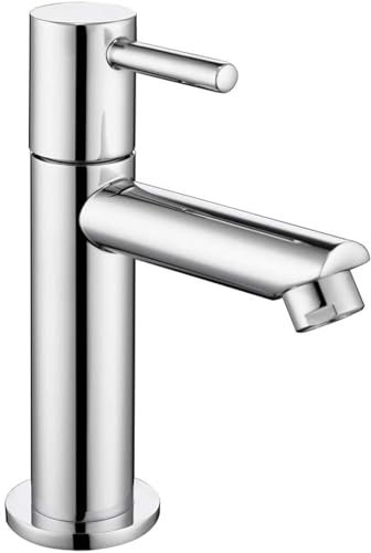 Robinet d'eau froide, mitigeur de salle de bain, mitigeur monocommande en acier inoxydable, mitigeur de lavabo, robinets de lavabo pour la salle de bain avec bec, robinet d'eau froide pour les
