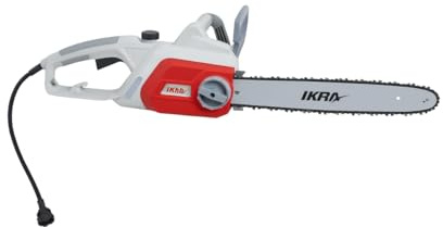 Ikra - Motosierra eléctrica (2200 W, guía Trilink 40 cm, corte rápido, antivibración, tensión sin herramientas, lubricación automática,