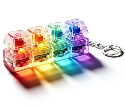 Fidget Toys, Fidget Toys Teclado Con Luz LED, Divertido Teclado Llavero Anti Estrés Juguetes Sensoriales Alivio Del Estrés Adultos Teclado Colgante Para Oficina Escuela Viajes (A)