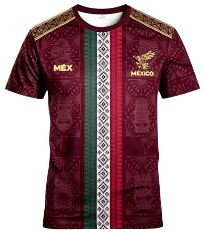 2026 W-M Mexiko Fotboll T-shirt Nationallag Tryckt Fans Andningsbar Snabbtorkande Fotbollströjor Sport Casual Fotboll Cup Herr Dam Trikåer Topp Fanskjorta, röd, S