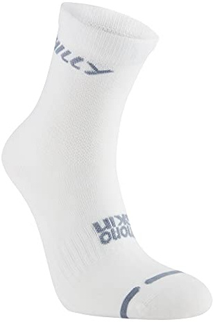 Hilly Unisex Active - Anklet Zero Cushioning, Running Sock, White/Grey, M UK