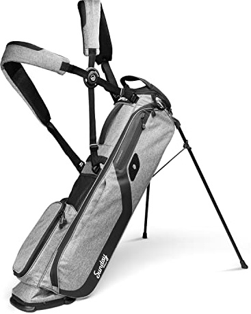 Sunday Golf Bolsa de Golf El Camino de - Bolsa de Soporte Liviana con Doble Correa-Fácil de Transportar-Se Adapta a un Juego Completo de Palos Caminantes, carros de Golf (Gris Jaspeado)