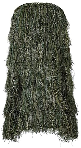 Costume 3D Feuille Ghillie, Sniper Costumes Ghillie, Poncho Camouflage Feuilles Vêtements pour Hommes, Chasseurs, Sniper Airsoft Et Paintball Photographie Ou Halloween