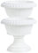 Zerodeko 2 Stück Weiße Kurze Urne Pflanzgefäße Kunststoff Hochzeit Blumentöpfe Klassische Outdoor Blumentopf Dekorative Urne für Pflanzen Blumen Garten Wohnkultur
