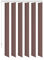 probath ERSATZLAMELLEN 8 Farben 250 cm LANG INDIVIDUELL KÜRZBAR AUSTAUSCHLAMELLEN LAMELLENVORHANG (Braun, 20er Set)