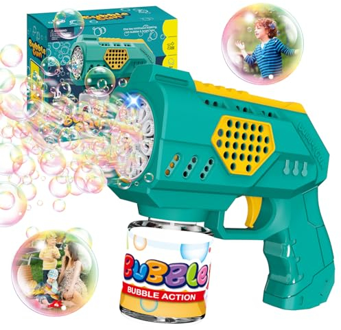 PANACARE Kinder Seifenblasenpistole, elektrisches Seifenblasenspielzeug 10000+ Blasen mit Seifenblasenlösung, Outdoor Kinder Geschenk für Geburtstag/Party/Hochzeit, Bubble Gun
