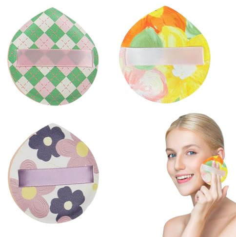 DHWEKU 3 pcs Éponge de maquillage pour fond de teint, anti-cernes et poudre en forme de larme - Coussin de maquillage - Éponge pour liquide, crème et poudre