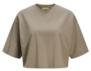 JJXX Jxandrea Loose SS Cropped Tee Jrs Noos - Maglietta da Donna, Brindle, M