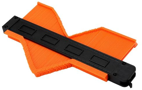 Herramienta de calibre de perfil, regla de trazado de perfil, Regla de contorno para pisos de baldosas con escalas en pulgadas y cm, Herramientas de trazado de bordes para carpintería para carpinteros