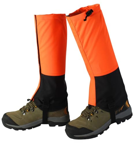 Shyllin Polainas Impermeables, Exteriores Polainas Senderismo, Ajustables Polainas Senderismo, Aire Libre Gaiter Legging, Hombres Polainas Nieve para Esquiar, Escalar Montañas, Trabajar Jardinería