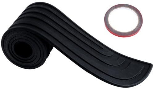 Protection Pare-Chocs Arrière en Caoutchouc Autocollante 90cm x 7cm – Protecteur de Seuil de Chargement Universel pour Voitures, SUV et Utilitaires Résistant aux Rayures