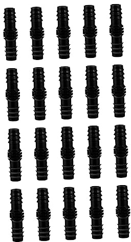 UKCOCO 20 Piezas Conectores Rectos para Mangueras de Riego Accesorios de Jardinería para Sistemas de Riego Automático Resistentes al Agua para y Césped