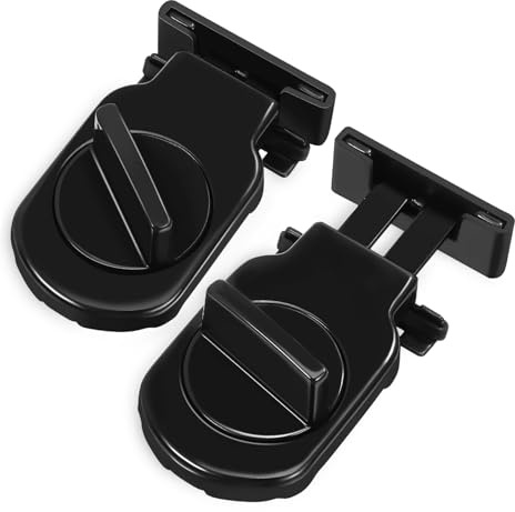 CLISPEED 2pcs Adjustable Sliding Window Locks Aluminum Alloy Security Window Stoppers Auxiliary Locks for Sliding Doors Easy to Install for Home and Office